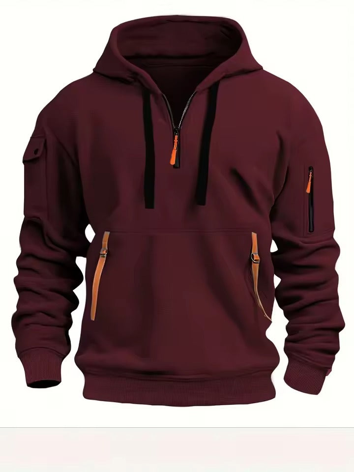 Men's Hoodies Aesthetic Fashion Multi-pocket Zipper Brand Streetwear Plus Size Loose Pullover Clothing Men Sweatshirts 2024 New