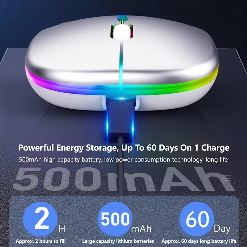 Silent Bluetooth Mouse Rechargeable Wireless Computer Laptop Optical Mouse for iPad Samsung Tablet Universal Mice Noiseless