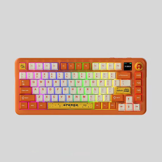 New AJAZZ AK820 MAX Plus Gaming Keyboard Tri Mode 8000mAh Gasket TFT Screen Hot Plug Mechanical Keyboard Customized PC Accessory